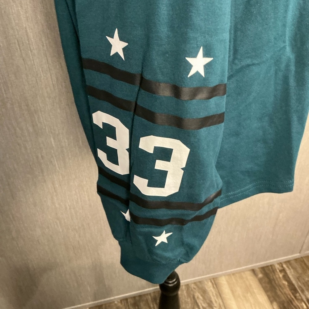 Philadelphia Eagles Women's Long Sleeve Tee - Teal Size XL - Picture 4 of 11